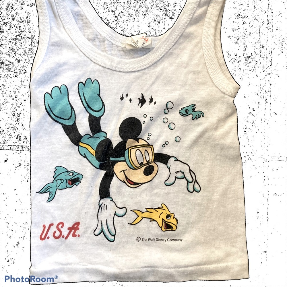 Vintage Disney Mickey Mouse Tank Top Size 2T